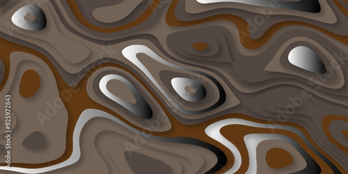 Abstract colorful wave pattern background. Abstract paper cut background. Multi layers papercut image