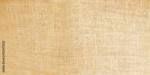 Jute pattern, rough burlap texture, canvas coarse cloth, brown woven rustic bagging. Natural hessian beige textile texture. Linen fabric backdrop. Threads