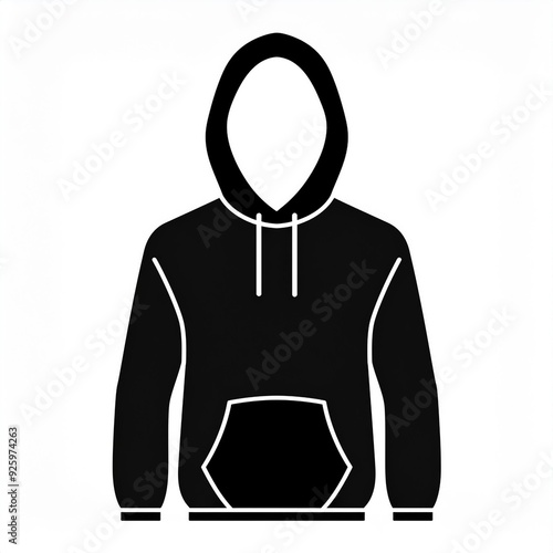 hoodie hoodies black icon isolated on white