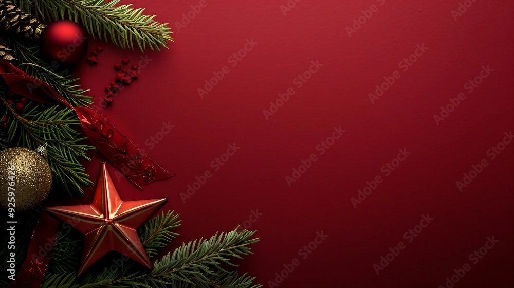 Festive Christmas Tree Branch and Candy Cane Decoration on Wooden Table with New Year Theme Background - Space for Text. Festive Christmas Tree Branch and Candy Cane Decoration on Wooden Table with New Year Theme Background - Space for Text.