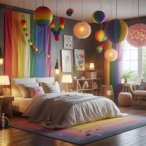 Rainbow Decor Bedroom Interior Design