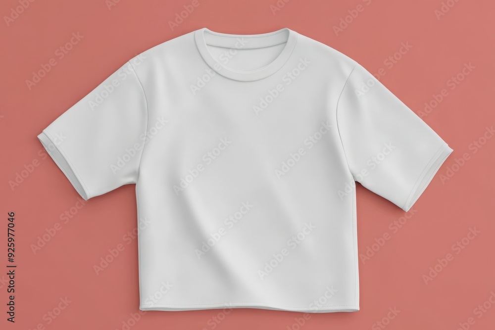 Contemporary Display: 3D Render of a Flat Lay White Blank Jersey Mockup on a Clean Surface Contemporary Display: 3D Render of a Flat Lay White Blank Jersey Mockup on a Clean Surface