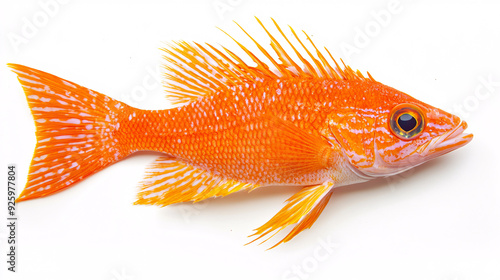 Colorful Tropical Fish Isolated on White photo