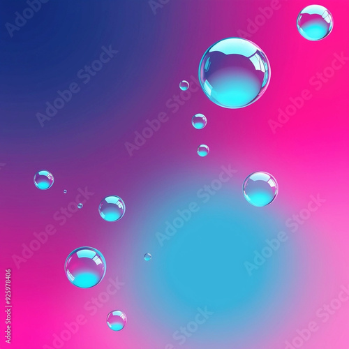 Abstract Gradient Shapes with Bubble Surface Copy Space for Creative Designs