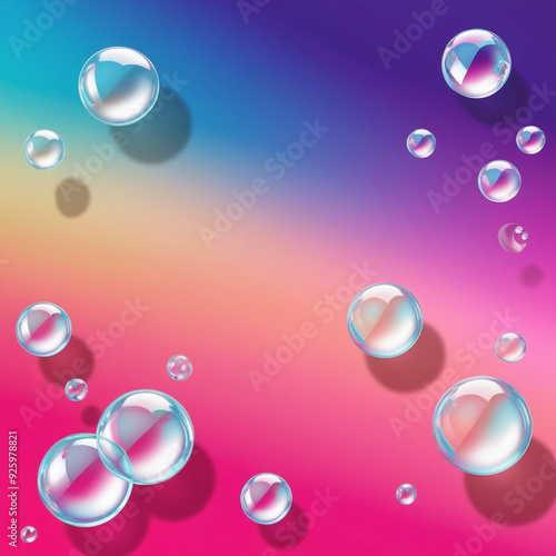 Abstract Gradient Shapes with Bubble Surface Copy Space for Creative Designs