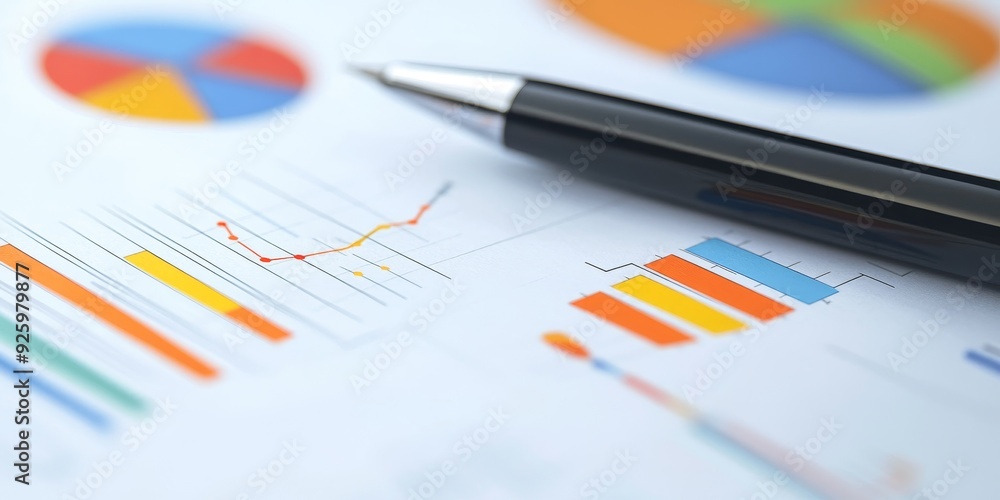 Close-up of a marketing plan with charts and strategies outlined, highlighting the strategic approach to business growth and outreach Close-up of a marketing plan with charts and strategies outlined, highlighting the strategic approach to business growth and outreach