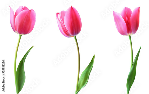 Tulip flower isolated on white background