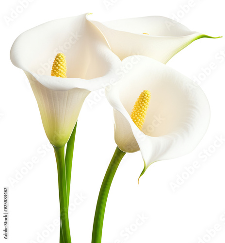 Three white flowers