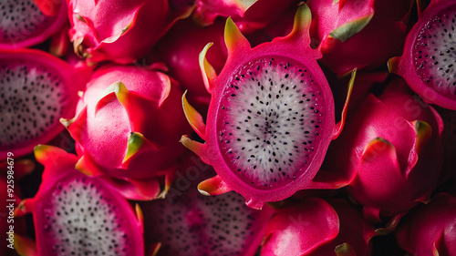 close up of dragon fruit 