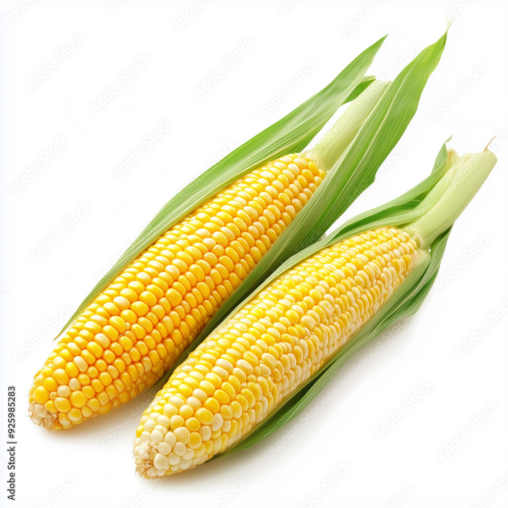 Yellow Corn. Isolated on white background Yellow Corn. Isolated on white background
