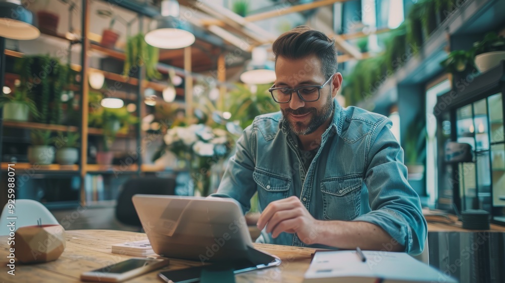 E-commerce Specialist Managing Product Listings and Customer Data from Modern Office Setup E-commerce Specialist Managing Product Listings and Customer Data from Modern Office Setup