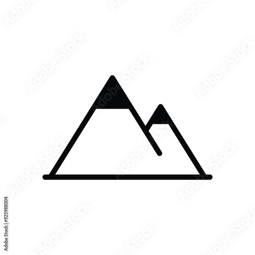 Mountain Skiing vector icon