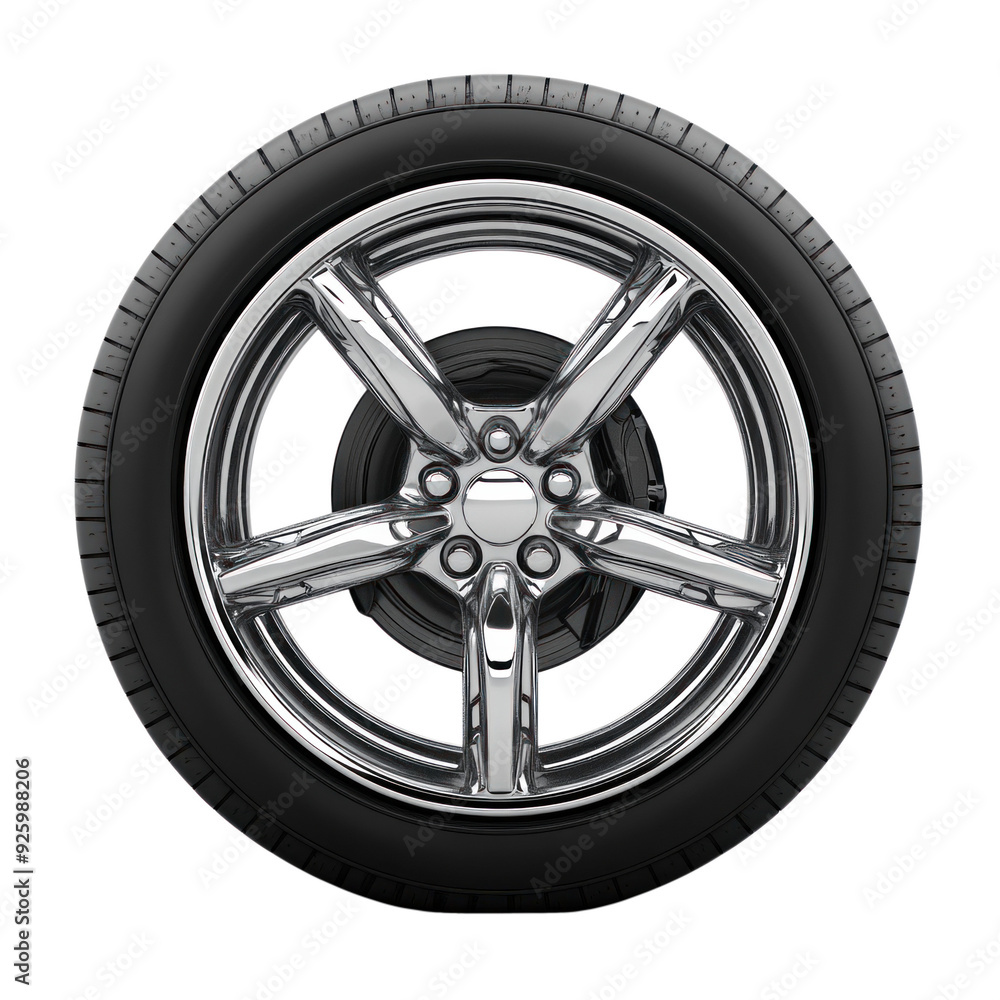 Automotive wheel design featuring a shiny chrome rim and a durable black tire. Ideal for showcasing vehicle accessories and automotive illustrations. Transparent background png. Automotive wheel design featuring a shiny chrome rim and a durable black tire. Ideal for showcasing vehicle accessories and automotive illustrations. Transparent background png.