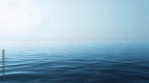 Serene Ocean Horizon: A breathtaking vista of the vast ocean, where the sky meets the water in a soft, ethereal embrace. 