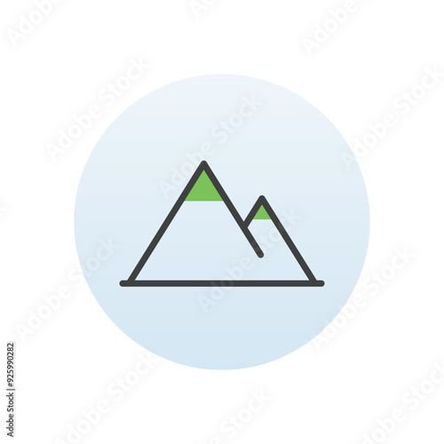 Mountain Skiing vector icon