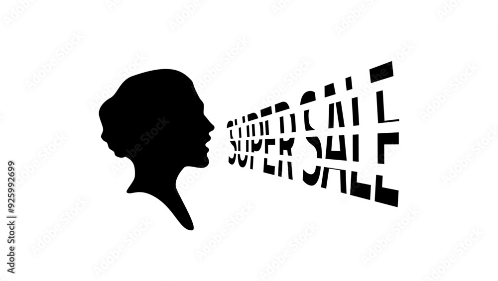 super sale lettering, black isolated silhouette super sale lettering, black isolated silhouette