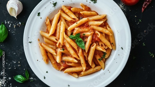 Pasta with Tomato Sauce and Basil