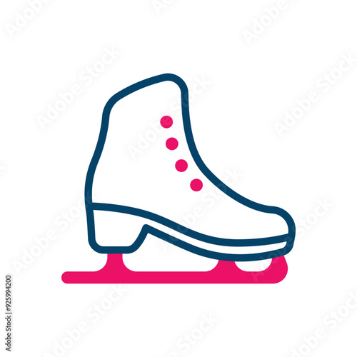 Ice Skate Shoes vector icon