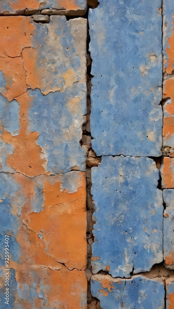 A rustic blend of blue and orange textures A rustic blend of blue and orange textures