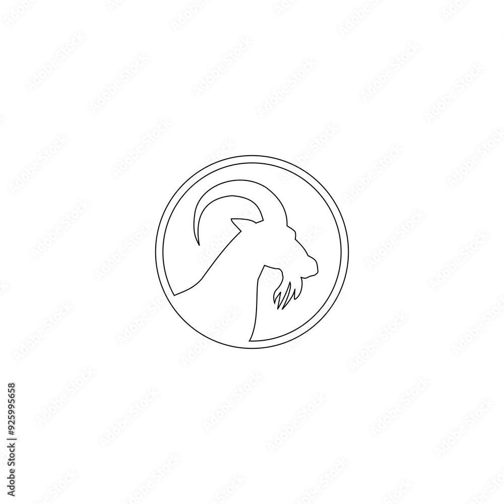 Goat icon isolated on transparent background Goat icon isolated on transparent background