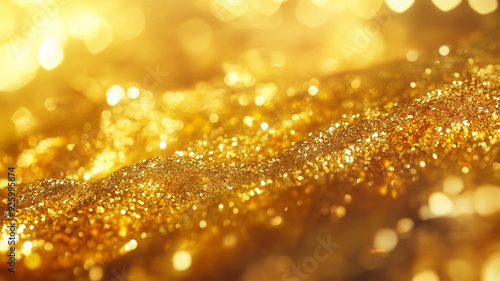 Golden Glitter Sparkles Background