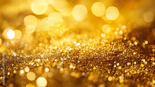 Golden Glitter Sparkles Background