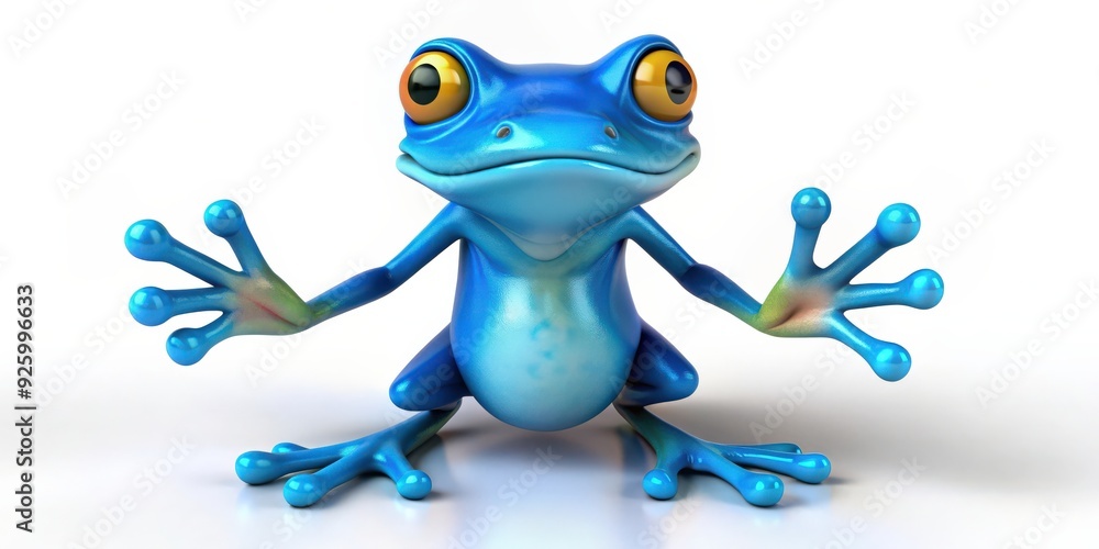 Playful blue cartoon frog character, funny, crazy, frog, character, blue, cartoon, playful, colorful, whimsical, jumping, humorous Playful blue cartoon frog character, funny, crazy, frog, character, blue, cartoon, playful, colorful, whimsical, jumping, humorous
