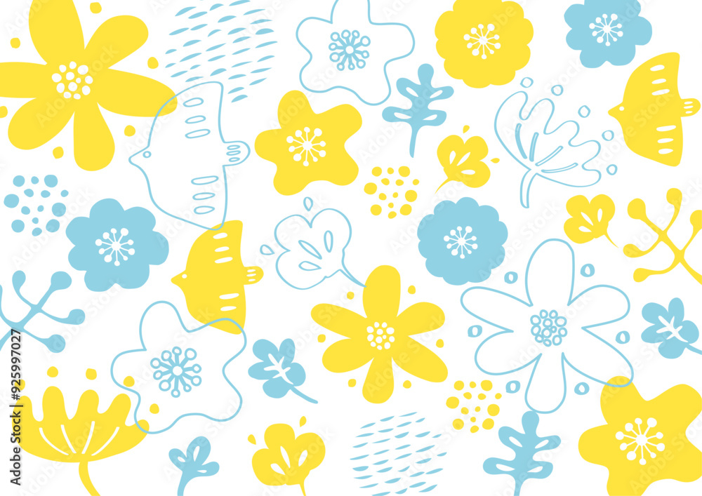 北欧風花柄パターン