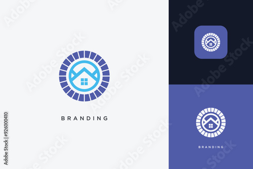 Home Building Logo Modern Structure	
