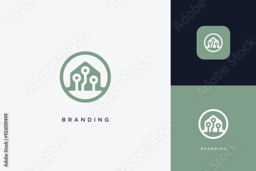 Home Building Logo Modern Structure	
