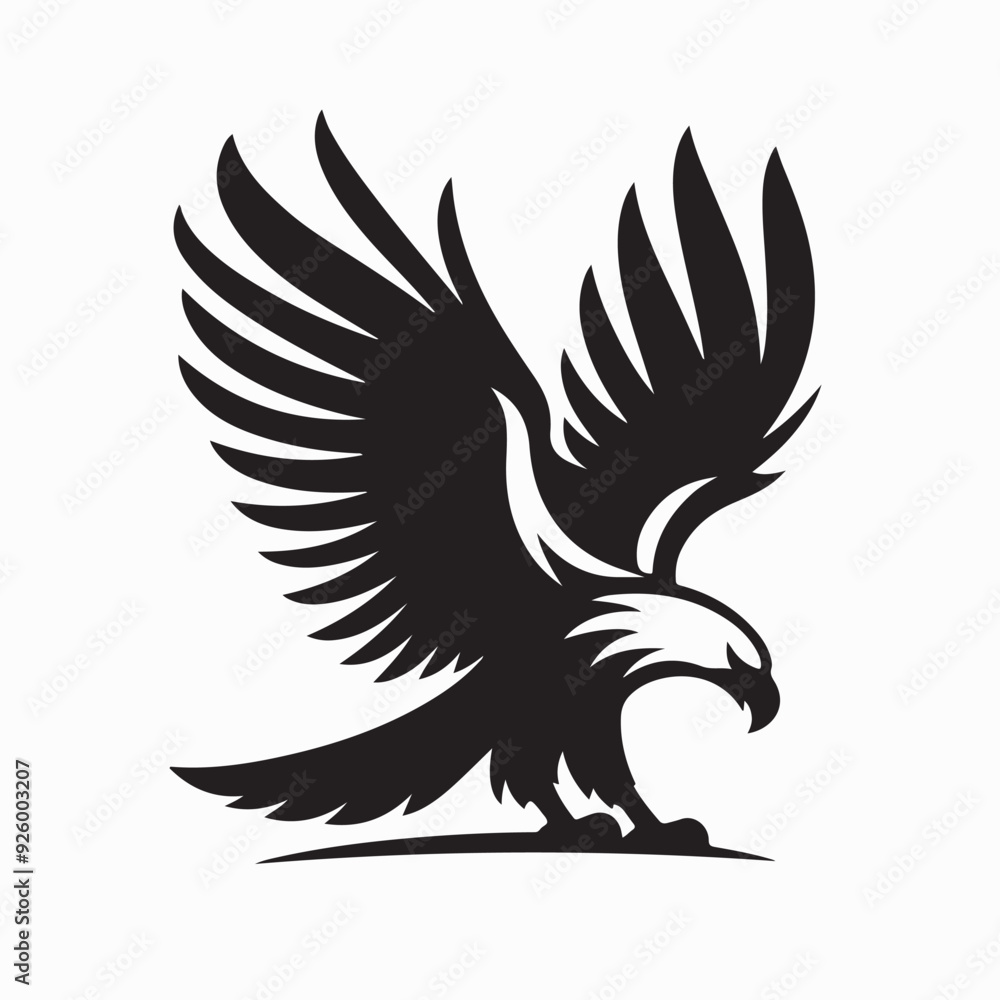 black and white illustration of a eagle black and white illustration of a eagle