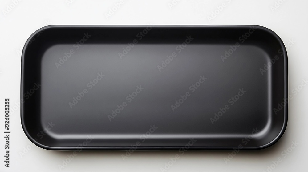 Elegant Matte Rectangular Plate Isolated on White Background Elegant Matte Rectangular Plate Isolated on White Background