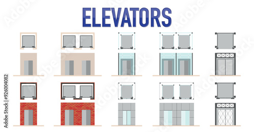 Elevators Vector Set
