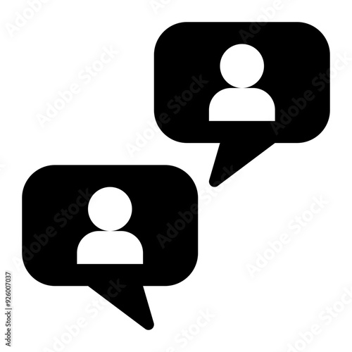 communications, chatting, talk, conversation, discussion, dialog, interpersonal, interaction solid or glyph icon