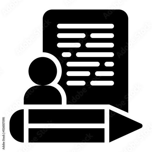 copywriter, writer, copywriting, writing, editor, communication solid or glyph icon