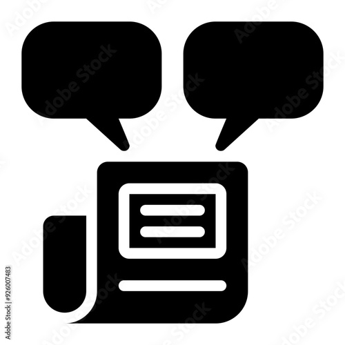 mass media, communication, newspaper, news, media, information solid or glyph icon