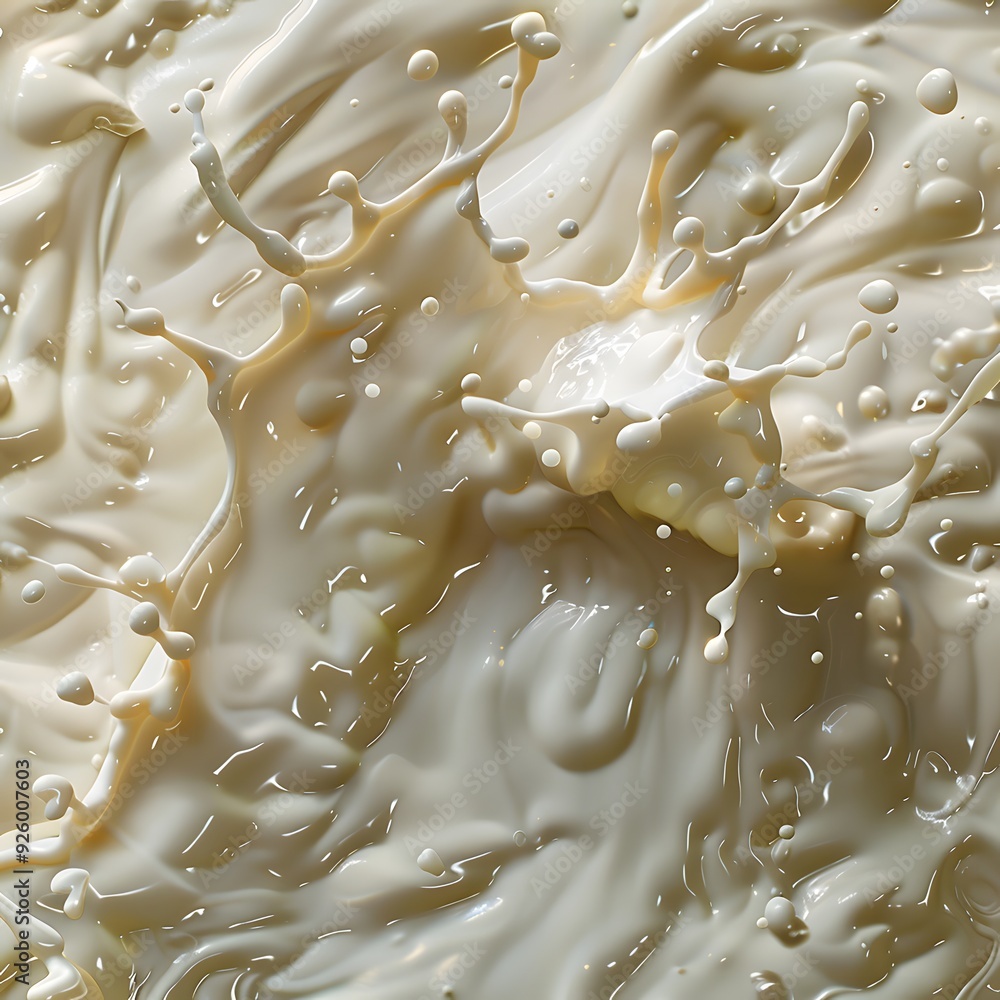 Top view macro of a dynamic milk splash Top view macro of a dynamic milk splash