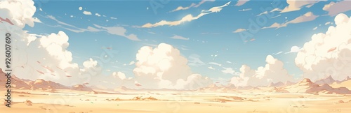 Enchanting Anime-Style Desert Sands: A Magical Anime Landscape for Gaming Art and 4K Fantasy Themed Wallpapers,anime style