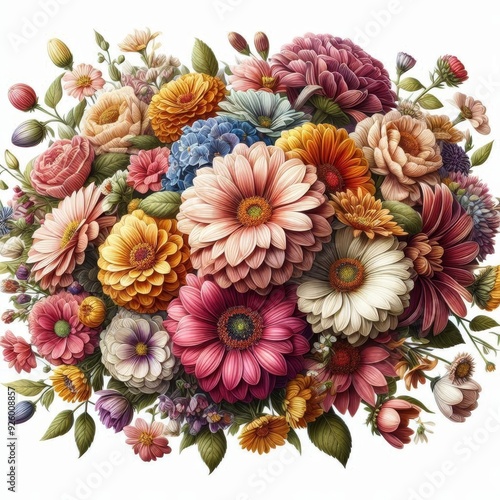 Wallpaper Mural bouquet of flowers Torontodigital.ca