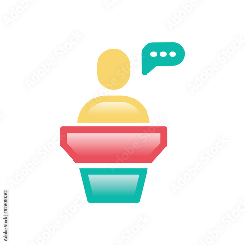 Speech vector icon