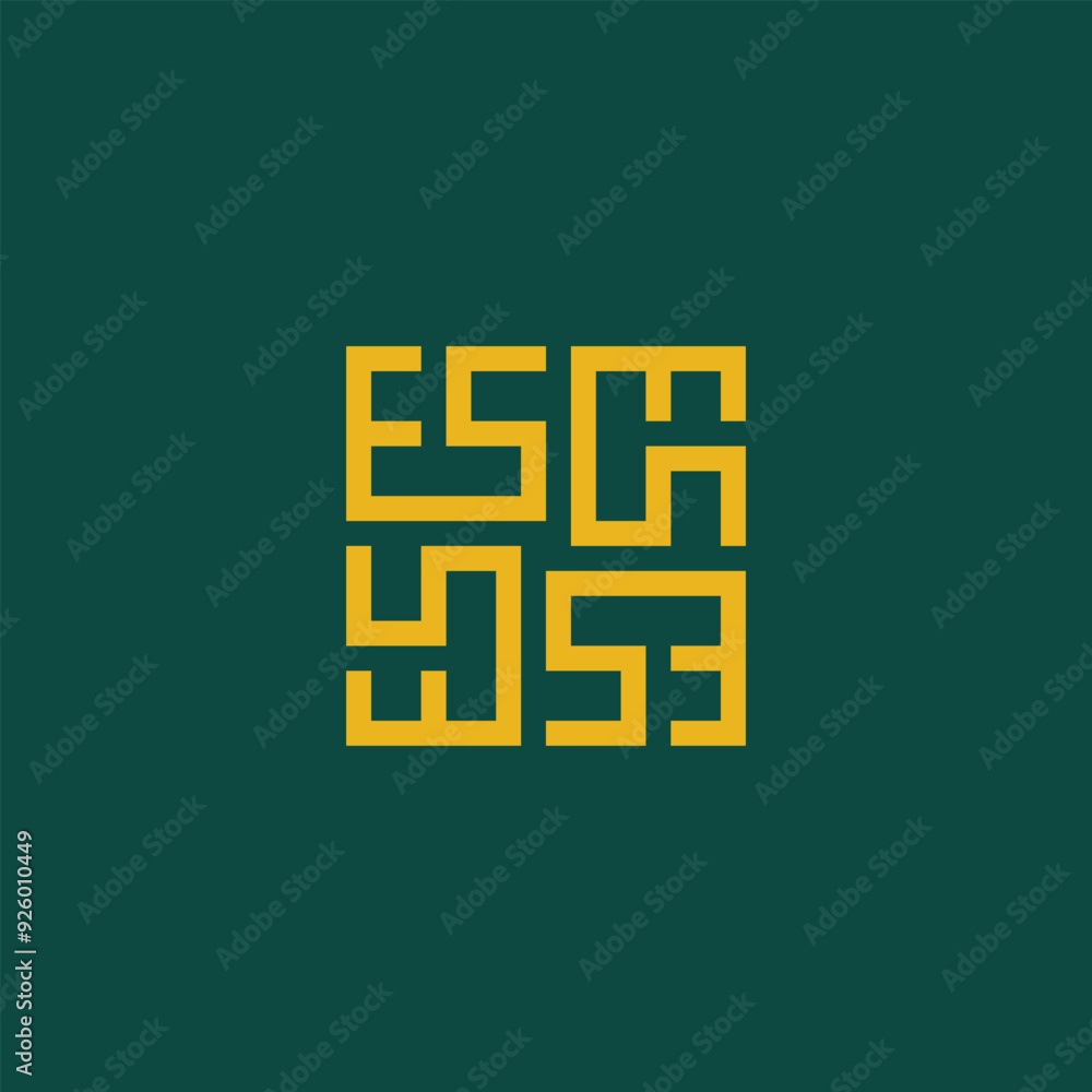 Letter ES pattern Logo Letter ES pattern Logo