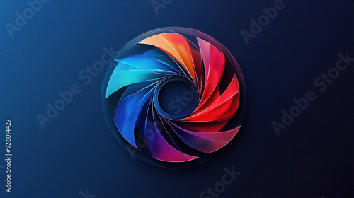 Digital icon of a pinwheel for loading or buffering photo