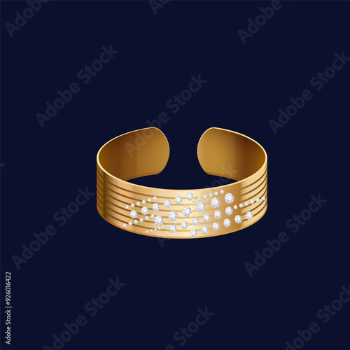 Jewellery Gold Necklace  Clipart, vector