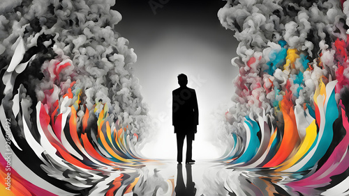 Selective Mutism: Silhouetted Figure with Tear 