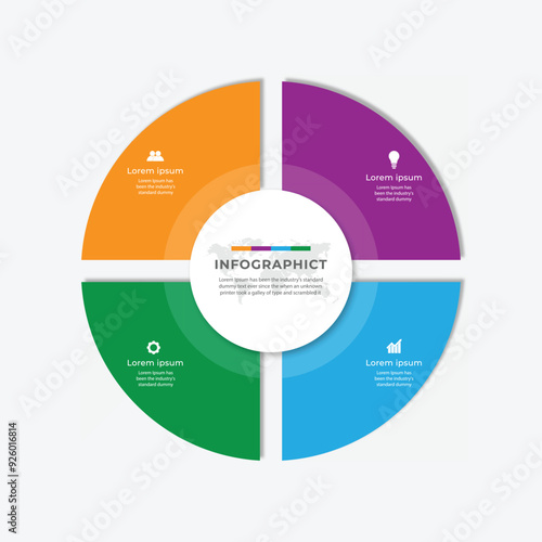 Vector infographic template with 4 options