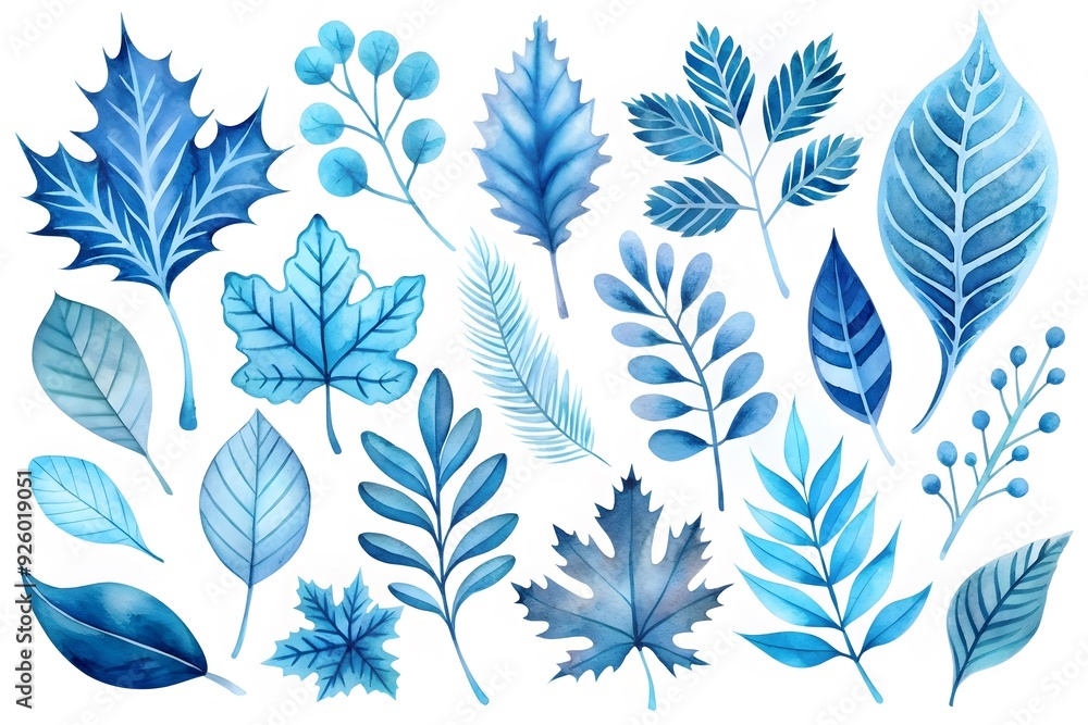set of watercolor botanical elements isolated on white, bright leaves and branches for design
set of watercolor botanical elements isolated on white, bright leaves and branches for design