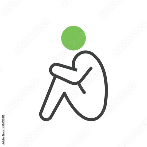 Loneliness vector icon
