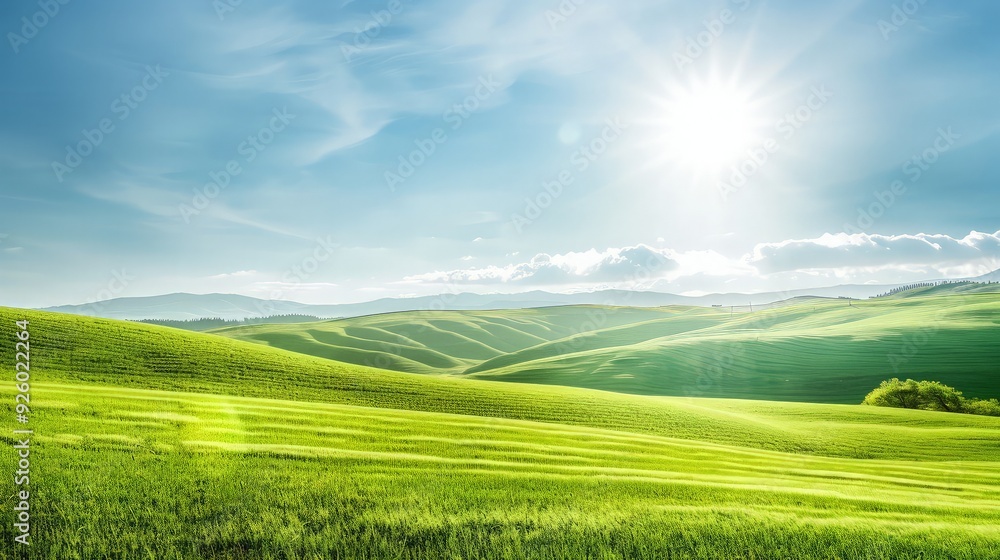 Rolling Green Hills Under a Sunny Sky Rolling Green Hills Under a Sunny Sky