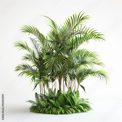 tropical bush isolated on a white background