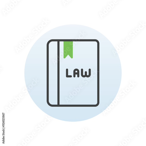 Law  Book vector icon